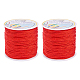 Olycraft 160m 1mm nylon cordon de nouage chinois queue de rat rouge fil de macramé cordon de perles en nylon NWIR-OC0001-03-01-1