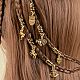 合金ドレッドヘアビーズ  編組髪のペンダントの装飾クリップ  アニマル柄  10mm  6個/セット OHAR-PW0003-195H-1