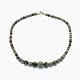Ensembles de bijoux en colliers et bracelets de perles d'opale vert naturel naturel SJEW-L132-04-2