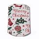 紙枕ボックス  キャンディーギフトボックス  結婚式の好意のベビーシャワーの誕生日パーティー用品  ホワイト  クリスマステーマの模様  3-5/8x2-1/2x1インチ（9.1x6.3x2.6cm） CON-A003-B-03A-3