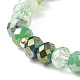 Bracelet extensible en perles de verre et résine mauvais œil pour femme BJEW-JB08599-6