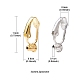 Accessoires de convertisseurs de boucles d'oreilles à clipser en laiton 6 pièces 3 couleurs KK-YW0002-06-3