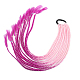 Fibre haute température tresses colorées pièce de cheveux queue de cheval dreadlocks ornements de cheveux OHAR-PW0003-203-17-1
