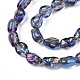 Electroplate Transparent Glass Beads Strands EGLA-N006-028-A01-3