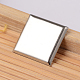 Quadratische Lünettenbecher aus Edelstahl mit glattem Rand STAS-E104-21B-2