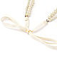 Lady's Satin Ribbon Collars Necklace NJEW-F180-20A-3