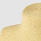 立体的なネックレスの胸像が表示されます  PUマネキンのジュエリーディスプレイ  籐でカバー  小麦  225x80x357mm NDIS-E018-A-01-3