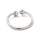 Открытое кольцо-манжета из прозрачного кубического циркония RJEW-G274-01P-3