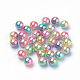 Regenbogen Acryl Nachahmung Perlen OACR-R065-10mm-07-1