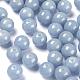 100pcs 8mm perles rondes d'angélite naturelles DIY-LS0002-53-4