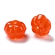 秋のテーマ透明とんぼ玉  カボチャ  レッドオレンジ  9.5~10x6mm  穴：1.2mm GLAA-P049-A06-3