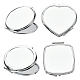 Nbeads 4 pieza de espejos compactos de acero inoxidable DIY-NB0005-94-1
