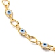Brass Horse Eye Link Chain Necklaces NJEW-JN03161-02-2