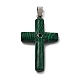 Подвески-кресты из натуральных и синтетических драгоценных камней KK-D021-04P-2
