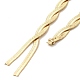Lariat-Halsketten aus Messing mit Fischgrätenmuster NJEW-P289-06G-3