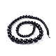 Natürlicher Obsidian mit abgestuften Perlensträngen X-G-I201-I01-3