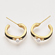 Brass Micro Pave Cubic Zirconia Stud Earrings EJEW-T007-11G-01-NF-3