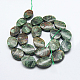 Cuentas de piedras preciosas verdes naturales hebras G-G237-13x18mm-03-2