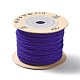 ポリエステルツイストコード  ラウンド  DIYのジュエリーには  藤紫色  1.2mm  約38.28ヤード（35m）/ロール OCOR-G015-01B-07-2