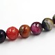 Perles en agate à rayures naturelles / perles en agate cerclée à facettes G-E250-07-2