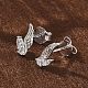 925 серьги-гвоздики из стерлингового серебра с прозрачным кубическим цирконием EJEW-Q032-01A-P-2