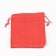 Polyester Imitation Burlap Packing Pouches Drawstring Bags ABAG-R004-14x10cm-01-3
