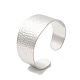 304 bracelets manchette larges texturés en acier inoxydable pour femme BJEW-L682-014P-3