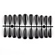 Однотонные пластиковые бесшовные накладные ногти, инструмент для маникюра для ногтей, чёрные, 26~32x6~13 мм, 20 шт / комплект.