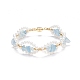 Bracelet perlé en perles de pierre naturelle mixte et coquillage X1-BJEW-TA00029-3