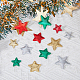 SUPERFINDINGS 120Pcs 12 Style Christmas Star Non-woven Fabric Ornament Accessories DIY-FH0005-71-5