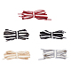 Superfindings 5 par de cordones trenzados de poliéster planos bicolor de 5 colores DIY-FH0005-41A-02-1