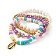 Ensemble de bracelets extensibles à breloques en zircone cubique en forme de coquille pour adolescentes femmes BJEW-JB06850-01-1