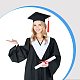 Superfindings Capuche de robe de graduation en polyester 1pc AJEW-FH0003-25B-5