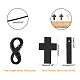 PandaHall 90pcs Wood Cross Pendants 3 Color Blessing Cross Charm Spacer Beads for Party Favors WOOD-PH0009-17-2