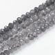 Nuvoloso naturale perle di quarzo fili G-F362-04-4x6mm-1