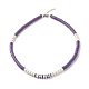 Heishi-Perlenkette aus Fimo mit dem Wort Liebe für Frauen NJEW-JN03790-1