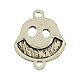 Tibetan Style Alloy Smiling Skull Links connectors TIBE-23542-AS-LF-2