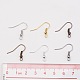 1Box 120PCS 6 Colors Iron Earring Hooks IFIN-JP0009-01-3