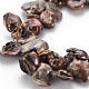 Naturales keshi abalorios de perlas hebras PEAR-S021-015A-04-6