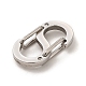 304 Stainless Steel Push Gate Snap Key Clasps STAS-L207-23C-P-2