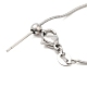 304 collar de cadena de serpiente de acero inoxidable para mujer. NJEW-G104-01P-3