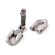 304 Stainless Steel Fold Over Clasps STAS-B029-05A-3