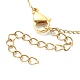 Bracelet de cheville en chaîne de perles de verre avec chaînes gourmettes X-AJEW-AN00542-4