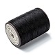 ラウンドワックスポリエステル糸ストリング  マイクロマクラメコード  ツイストコード  革縫い用  ブラック  0.55mm  約131.23ヤード（120m）/ロール YC-D004-02C-000A-2