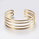 Hollow Ion Plating(IP) 304 Stainless Steel Wide Band Cuff Bangles BJEW-H565-01G-2
