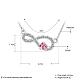 Fashion Zinc Alloy Cubic Zirconia Pendant Necklaces NJEW-BB21771-A-6