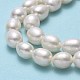 Fili di perle di perle d'acqua dolce coltivate naturali PEAR-J006-17D-4