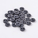 2-Hole Flat Round Resin Sewing Buttons for Costume Design BUTT-E119-14L-01-1