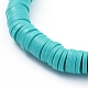 Handgefertigte Heishi Perlen Stretch Armbänder aus Fimo BJEW-JB05090-04-4