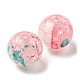Perles en verre craquelé transparentes GLAA-D012-02B-4